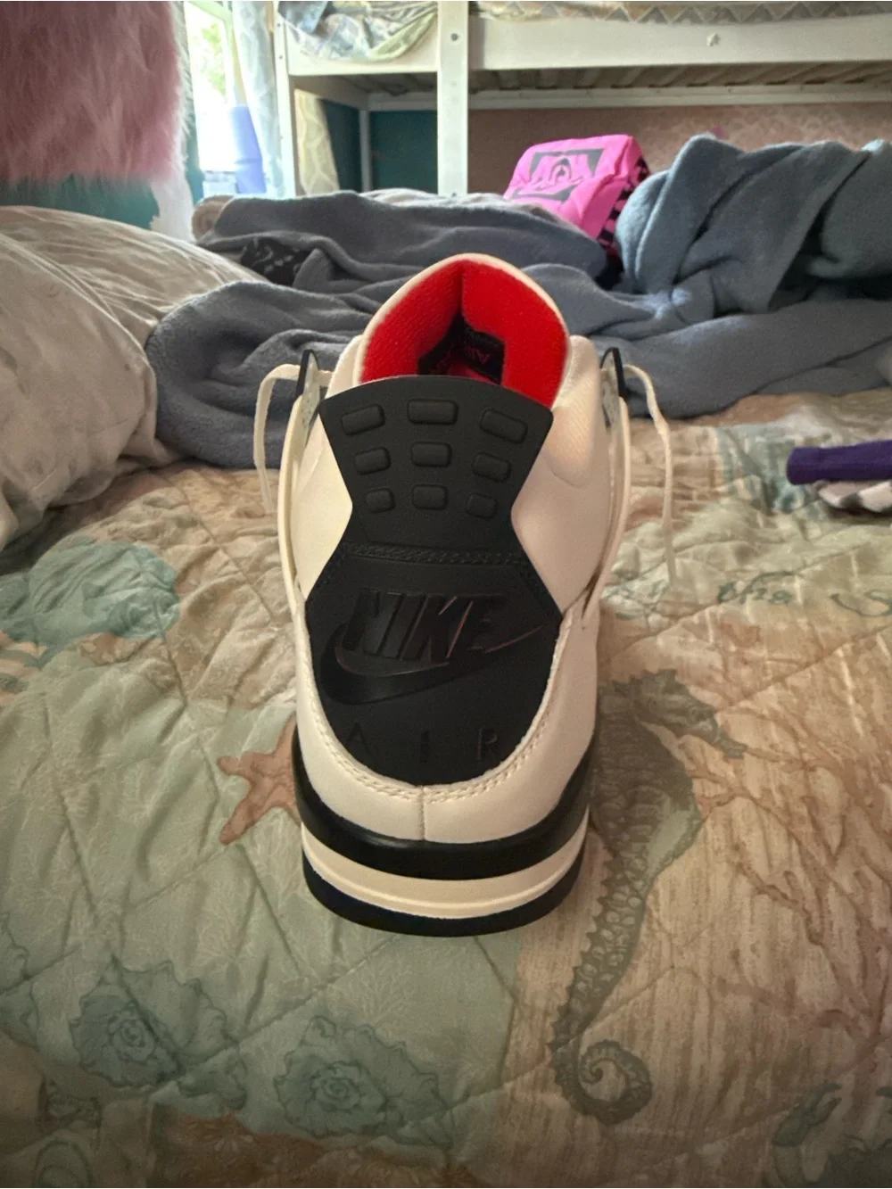 Jordan Kids White and Black Retro-Style Sneaker